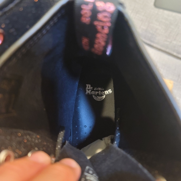 DR. MARTENS 1460 EYELET BEJEWELLED BOOTS BLACK WOMEN SIZE 10 - Picture 15 of 16